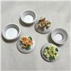 Image 2 : Group of Bisque Porcelain Flowers Trinket Boxes
