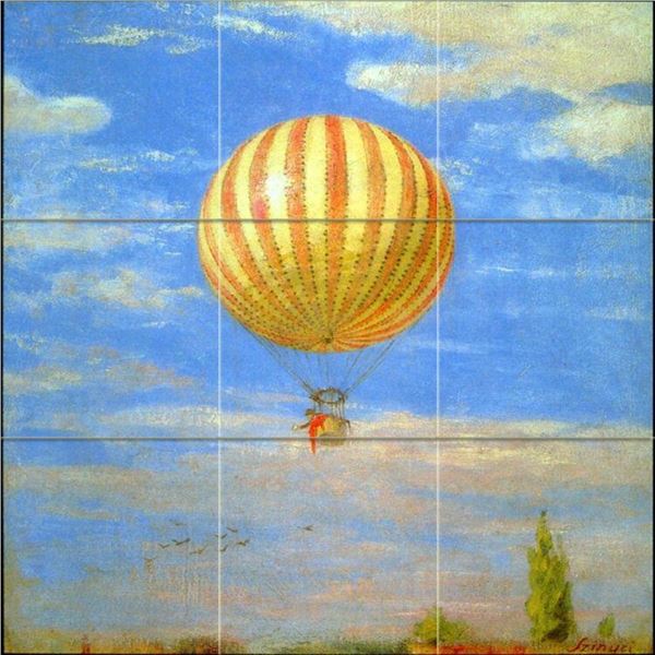 Balloon Blue Sky Ceramic Art Tile Mural