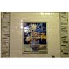 Image 2 : Blue Floral Still Life Tumbled Marble Tile Mural