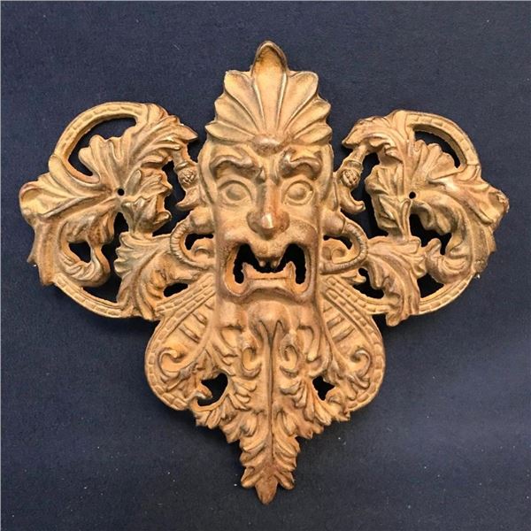 Cast Iron Hanging Gargoyle Face