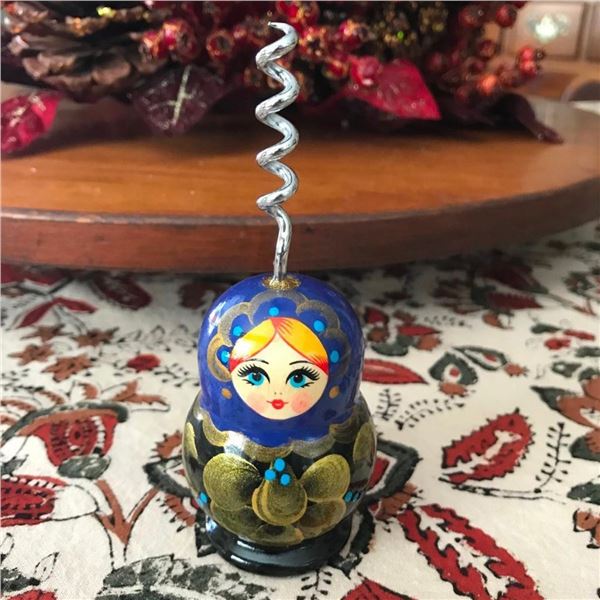 Russian Matryoshka Doll Wine Corkscrew Bottle Opener