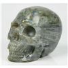 Image 1 : Carved Labroadorite Gemstone Skeleton Skull