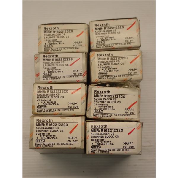 Lot Of (8) Rexroth # MNR R162212320 Runner Blocks