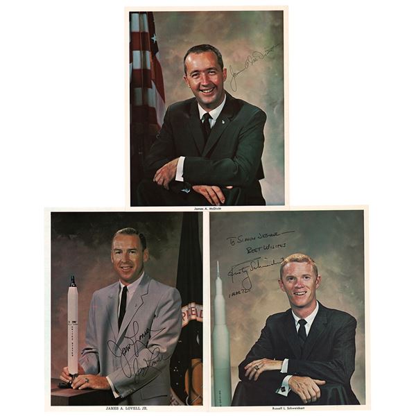 Apollo Astronauts (3) Signed Photographs