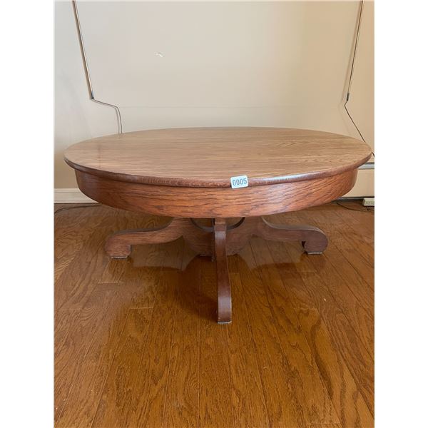Round Wood Coffee Table 42" Diameter 19" High