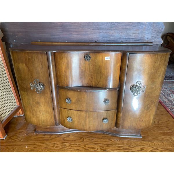 Heron son Trademark Guaranteed Antique Wood Credenza (With some damage) 54 x 20 x 36