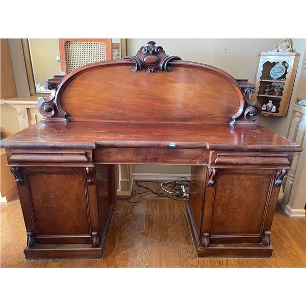Large Vintage Sideboard With 2 Cupboards & 3 Drawers 79"w x 26"d x 64"h