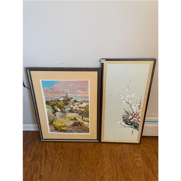 Paintings x2 Artist Unknown 17w x 36h - 25w x 32.5h