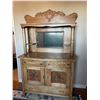 Image 1 : Vintage Sideboard with Mirror 46"w x 19"d x 79"h (One Piece, Some Damage)
