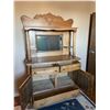 Image 2 : Vintage Sideboard with Mirror 46"w x 19"d x 79"h (One Piece, Some Damage)
