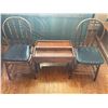 Image 2 : Art Deco Small Storage Chest (No Key) 24 x 8 x 21 & 2 Wood Chairs