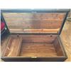 Image 4 : Wooden Vintage Red Seal Cedar Chest with Handles (Has Broken Leg) 44"w x 19.5"d x 22"h