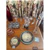 Image 3 : Vases - Silver Plated Plates - Glassware - Bowls - Candle Lamp - Ladles etc...