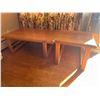 Image 1 : Wood Coffee Table 46"w x 30"d x 16"d with Matching End Table
