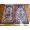 Image 1 : Karastan Persian Treasures 100" New Zealand Wool Pile Rugs x2 - 67"Lx 36"W