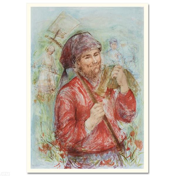 Man with Hoe by Hibel (1917-2014) by Hibel (1917-2014)