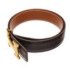 Image 2 : Hermes Black Leather Constance 65cm Belt