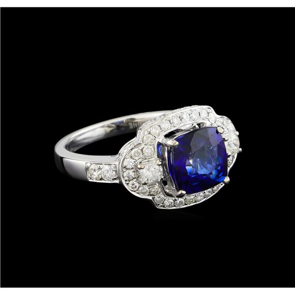 14KT White Gold 2.58 ctw Sapphire and Diamond Ring