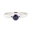 Image 2 : 0.70 ctw Sapphire Solitaire Ring - 14KT White Gold