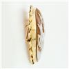 Image 5 : Vintage 14k Yellow Gold LARGE Carved Unique Chariot Horse Shell Cameo Pin Brooch