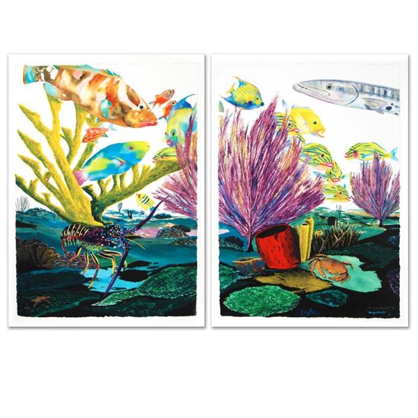 Coral Reef Life Diptych by Wyland by Wyland