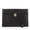 Image 1 : Gucci Vintage Black Leather Flap Portfolio Holder