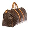 Image 3 : Louis Vuitton Brown Monogram Canvas Leather Keepall 50 cm Duffle Bag Luggage