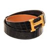 Image 2 : Hermes Black Leather Constance Belt