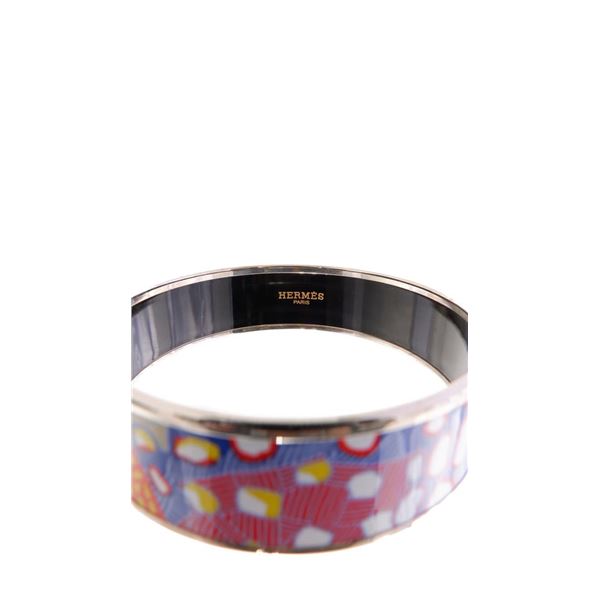 Hermes Enamel Wide Bangle