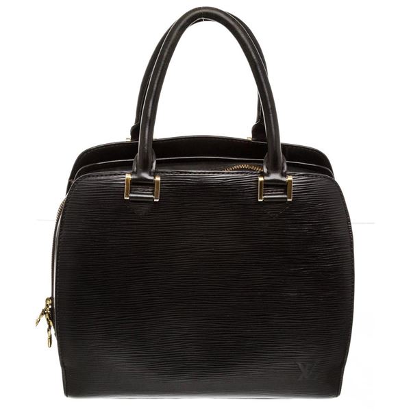 Louis Vuitton Black Epi Leather Pont Neuf Satchel Bag