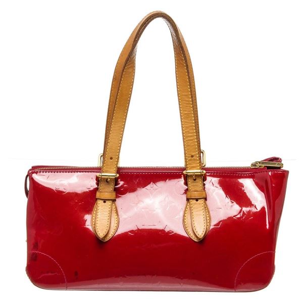 Louis Vuitton Red Vernis Leather Rosewood Shoulder Bag