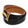 Image 2 : Hermes Black Leather Constance Belt