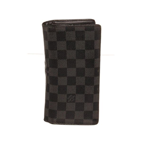 Louis Vuitton Black Graphite Damier Canvas Brazza Wallet