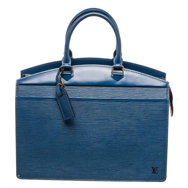 Louis Vuitton Blue Epi Leather Riviera Shoulder Bag
