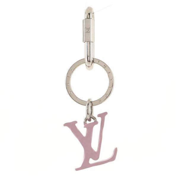 Louis Vuitton Purple Metal LV Shape Keychain