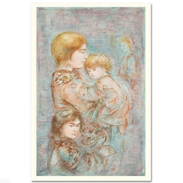 Woman with Children by Hibel (1917-2014) by Hibel (1917-2014)