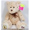 Image 1 : NEW GOLDEN HEARTS STUFFED TEDDY BEAR