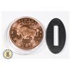Image 1 : PURE COPPER .999 1-OZ ROUND -TAURUS