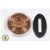 Image 1 : PURE COPPER .999 1-OZ ROUND -CANCER