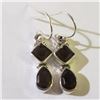 Image 1 : SILVER SMOKEY QUARTZ EARRINGS