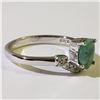 Image 2 : SILVER EMERALD(1CT) RING