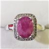 Image 1 : SILVER RHODIUM PLATED RUBY(2.6CT) R