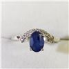 Image 1 : SILVER RHODIUM PLATED SAPPHIRE(1CT)