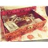 Image 2 : VINTAGE JEWELRY BOX FULL OF JEWELRY, CURRENCY,