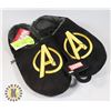 Image 1 : MENS BLACK MARVEL AVENGERS SLIPPERS SIZE M