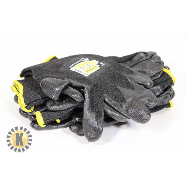 6 PAIRS OF DEXTERITY FOAM NITRILE GLOVES