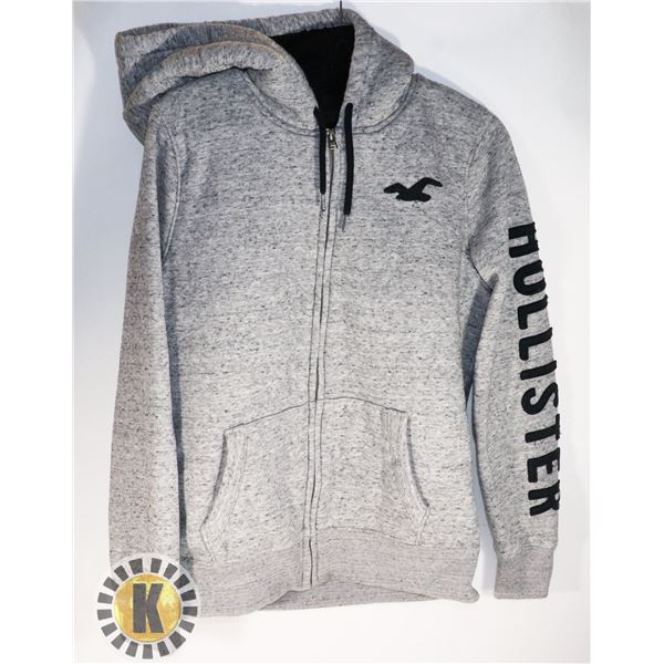 HEATHER GREY HOLLISTER THERMAL HOODIE SIZE M