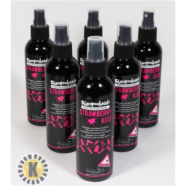 CASE OF 6 SHAMPOOHEADS PROFESSIONAL DETANGLER