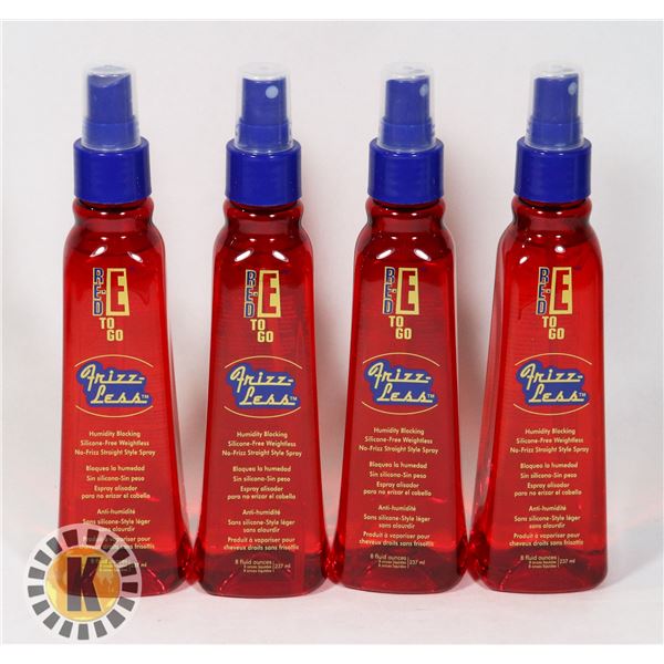 4 8OZ RED-E TO GO FRIZZ-LESS STRAIGHT STYLE SPRAY