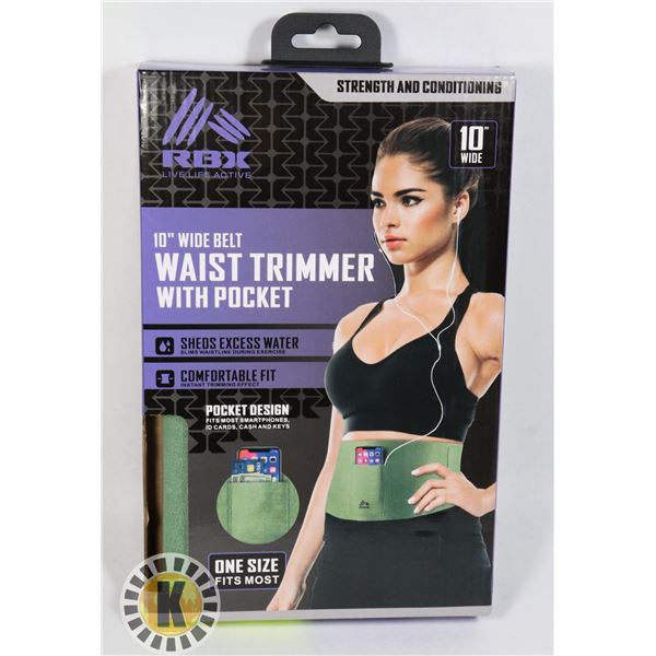 NEW 10" WIDE WAIST TRIMMER BELT WITH BUILT IN